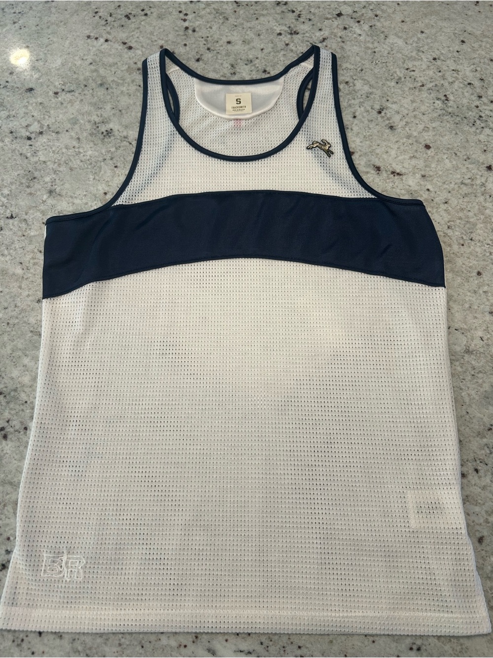 Tracksmith x Bill Rodgers 79 Singlet Men's Small Blue/Ivory